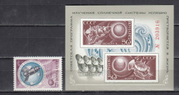 USSR 1972 - Space: Venus Probe Venera 8, Mi-nr. 4079+Bl. 82, MNH** - Neufs