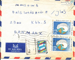Iran Air Mail Cover Sent To Denmark  (tears At The Top Of The Cover) - Irán