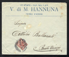 Tripoli Lybia Libia 1914 Jewish Judaica Juif Israelite Hebrew Cover V Di M HANNUNA - חיים חנונה - Judaika, Judentum