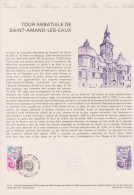 1977 FRANCE Document De La Poste Tour Abbatiale De Saint Amand Les Eaux  N° 1948 - Documents De La Poste