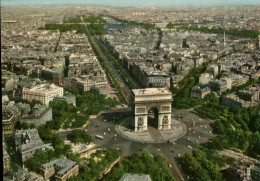 PARIS - Vue Aérienne - L'Arc De Triomphe - Plazas