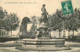 93 - Saint Denis - Place Aux Gueldres - Statue - CPA - Oblitération Ronde De 1913 - Etat Pli Visible - Voir Scans Recto- - Saint Denis