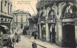 31 - Toulouse - La Rue Gambetta - Animée - Calèche - Chevaux - Correspondance - Oblitération Ronde De 1940 - CPA - Voir  - Toulouse
