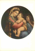 Art - Peinture Religieuse - Raffaello - La Madonna Della Seggiola - CPM - Voir Scans Recto-Verso - Schilderijen, Gebrandschilderd Glas En Beeldjes