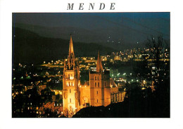 48 - Mende - La Cathédrale - Vue De Nuit - CPM - Carte Neuve - Voir Scans Recto-Verso - Mende