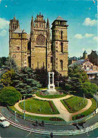 12 - Rodez - La Cathédrale Notre-Dame ît La Place D'Armes - Automobiles - Rond Point - CPM - Voir Scans Recto-Verso - Rodez