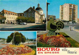 01 - Bourg En Bresse - Ville Fleurie - Multivues - Automobiles - Fleurs - Immeuble - Carte Neuve - CPM - Voir Scans Rect - Sonstige & Ohne Zuordnung