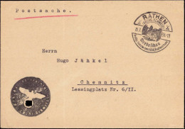 604286 | Postsache Mit Dienstsiegel Und Sonderstempel Des Postamt, Theater, Karl May | Kurort Rathen (O 8324) - Sobres