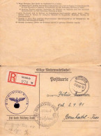 604275 | Postkarte Per Einschreiben Mit Einberufungsbefehl Zur Polizei, Erh. 3. Angetrennt | Wittlich (W 5560) - Cartas & Documentos