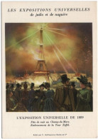75. Gf. EXPOSITIONS UNIVERSELLES De Jadis Et De Naguère. 1889. Fête De Nuit Au Champs-de-Mars. Embrasement De La Tour Ei - Ausstellungen