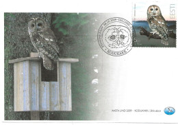 Estonia Eesti Estland 2009 Bird Of The Year, Tawny Owl (Strix Aluco) Mi 646 FDC - Estland