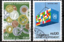 VEREINTE NATIONEN, UNO - GENF 1983,Commerce Et Développement, Zum 117-118 , Mi 115-116,  GESTEMPELT, OBLITERE - Used Stamps