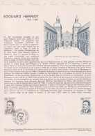 1977 FRANCE Document De La Poste Edouard Herriot  N° 1953 - Documents Of Postal Services