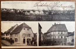 Hatstatt - Multi-vues - Epicerie Auguste Grollemund - A Circulé En 1922 - Autres & Non Classés