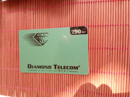 Diamond Telecom With Golbal One Logo On Bakside 2 Phtos  Used Rare ! - [2] Tarjetas Móviles, Recargos & Prepagadas