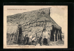 AK Chile, Indianerfamilie Vor Der Hütte  - Indiani Dell'America Del Nord