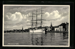 AK Flensburg, Segelschiff Am Hafen  - Flensburg