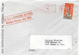 Postzegels > Europa > Italië > - Republiek > 1946-60> Brief Met No. 1015 Maiden Voyage S>S Leonarda Da Vinci (17704) - 1946-60: Poststempel