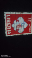 LİBERİA-1984         25   CENT        AIR MAİL      USED - Liberia
