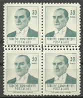 Turkey; 1961 Regular Stamp 30 K. ERROR "Double Perf." - Ongebruikt