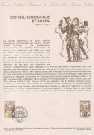 1977 FRANCE Document De La Poste Conseil économique Et Social N° 1957 - Postdokumente