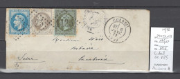 France - Lettre Corbeil - Affranchissement Composé - 01/72 - 1849-1876: Période Classique