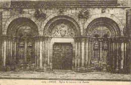 22 - Dinan - Eglise Saint Sauveur - Le Porche - Oblitération Ronde De 1934 - Etat Léger Pli Visible - CPA - Voir Scans R - Dinan