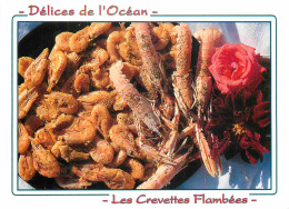 Recettes De Cuisine - Crevettes Flambées - Gastronomie - CPM - Carte Neuve - Voir Scans Recto-Verso - Recetas De Cocina