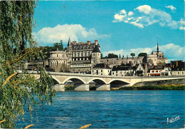 37 - Amboise - Le Pont Sur La Loire Et Le Château Du Xve Siècle (tour Des Minimes, Logis Du Roi, Remparts Et Chapelle Sa - Amboise