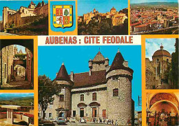 07 - Aubenas - Cité Féodale - Multivues - Automobiles - Blasons - CPM - Voir Scans Recto-Verso - Aubenas