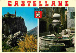 04 - Castellane - Multivues - Vieille Fontaine - Blasons - CPM - Voir Scans Recto-Verso - Castellane