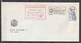 Lettre Cachet Commémoratif Premier Jour ,tirage Limité Ugine Savoie Du 27.05.80 Tp Yv :2088 - Cartas & Documentos