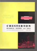 Catalogue Mécanique: CHESTERTON Mechanical Packings And Seals (texte Ennfrançais) (CAT7220) - Advertising