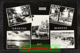 RENESSE Groeten Uit 5-luik Met O.a. Slot Moermond En Driehoekje Monument 1965 - Renesse