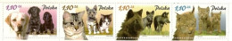 ** 3810-13 Poland Dogs And Cats 2002 - Dogs