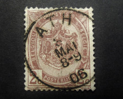 Belgie Belgique - 1893  - COB/OBP  55   -  Gestempeld /obl. Ath - 1906 - 1893-1907 Wapenschild