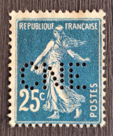 France 1907  N°140 Ob Perforé CNE TB - Used Stamps