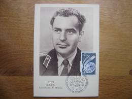 TITOV URSS Carte Maximum Cosmonaute ESPACE Salon De L'aéronautique Bourget - Colecciones