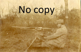 PHOTO FRANCAISE - POILU DU 408e RI SA MITRAILLEUSE A HAM PRES DE EPPEVILLE SOMME - GUERRE 1914 1918 - Guerra, Militari