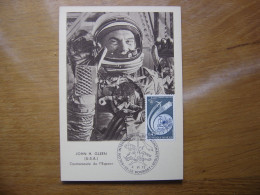 JOHN H GLEEN Carte Maximum Cosmonaute ESPACE Salon De L'aéronautique Bourget - Sammlungen
