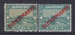 Saargebiet Dienst MiNr. D3a+b ** - Unused Stamps