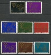 Rwanda 1971. Yvert 422-29 ** MNH. - Unused Stamps