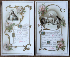 2 Images Pieuses (1ère Communion 1905) - Images Religieuses