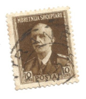 (COLONIE E POSSEDIMENTI) 1939-1940, SERIE ORDINARIA, 10q - Francobollo Usato (CAT. SASSONE N.20) - Albanië