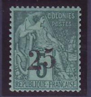 Gabon N°6 5c Surch 25 * Superbe (tirage 4000) - Unused Stamps