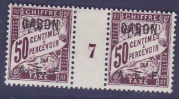 Gabon 50c Millesime 7 Variete Sans Point Apres F ** Superbe - Unused Stamps