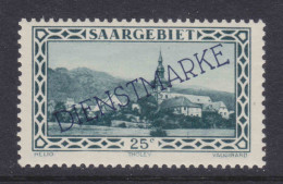 Saargebiet Dienst MiNr. D25 ** - Unused Stamps
