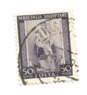 (COLONIE E POSSEDIMENTI) 1939-1940, SERIE ORDINARIA, 50q - Francobollo Usato (CAT. SASSONE N.24) - Albanien