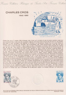1977 FRANCE Document De La Poste Charles Cros N° 1956 - Postdokumente