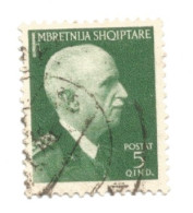 (COLONIE E POSSEDIMENTI) 1939-1940, SERIE ORDINARIA, 5q - Francobollo Usato (CAT. SASSONE N.19) - Albanie